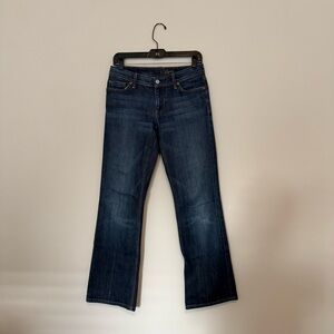 7 For All Mankind Women’s Blue Flare Wide Leg Jeans - Altered